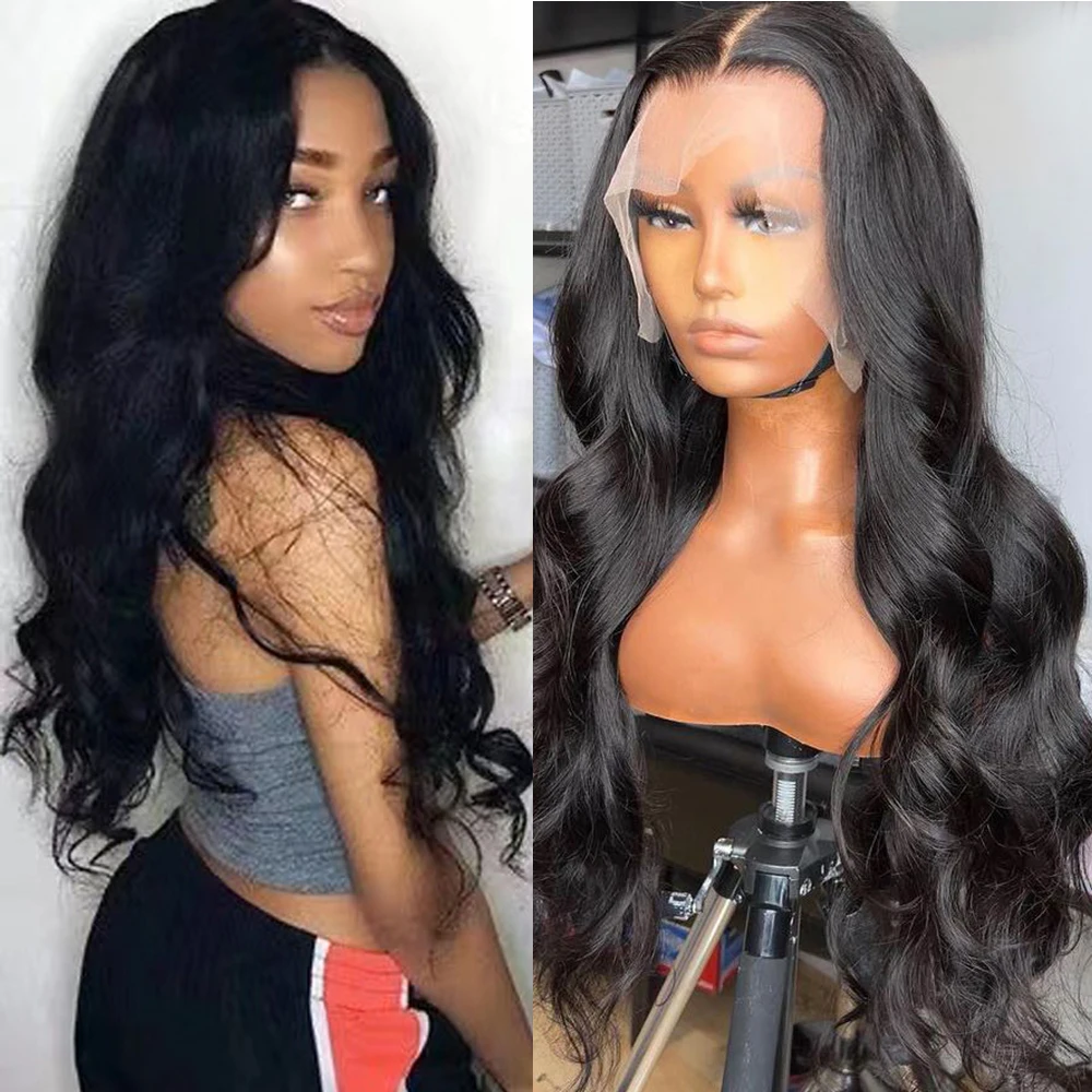 

Synthetic Lace Front Wig Long Body Wave for Black Woman Babyhair Preplucked Glueless Heat Resistant Daily Wear Preplucked Wigs