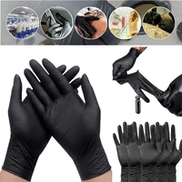 100pcs disposable black nitrile gloves latex gloves waterproof work safety gloves for household garden kitchen cleaning gloves