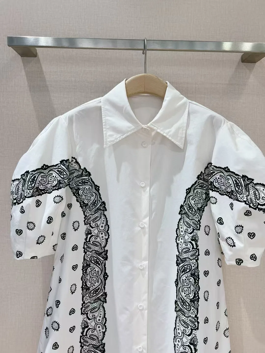 Высококачественная женская универсальная рубашка с рукавами-пузырьками и