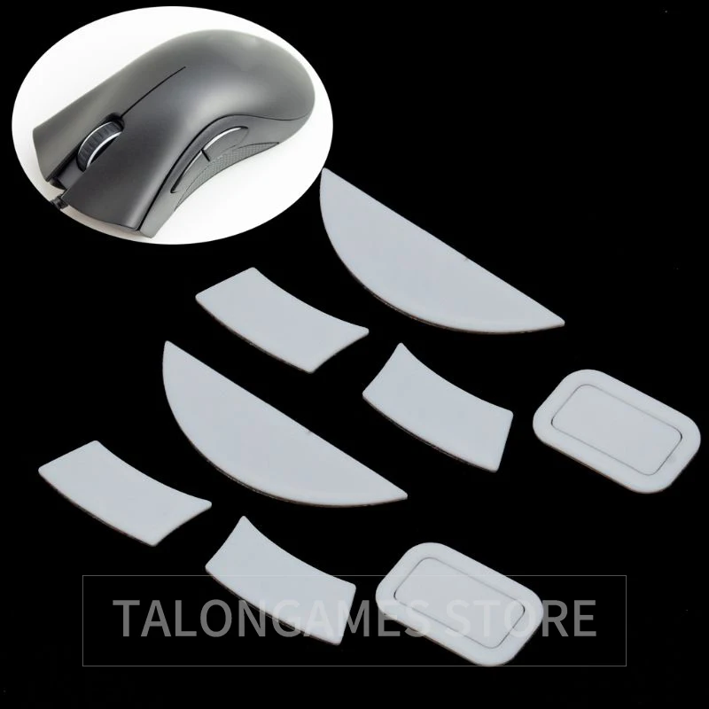 

2Sets/1Pack Tiger Gaming Mouse Feet Mouse Skate for Razer DeathAdder Essential White Mouse Glides Curve Edge,0.7mm