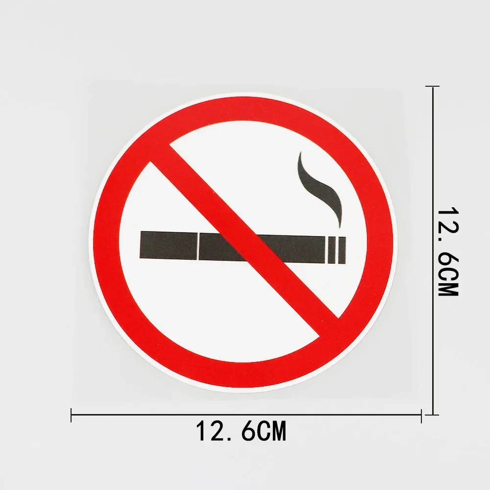 Автомобильная наклейка Курение запрещена здесь Графическая из ПВХ 13 см *