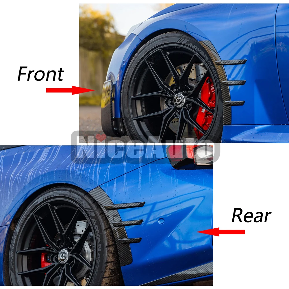 Фото Для BMW M2 G87 2023 2024 2025 автомобильное боковое крыло, крышка колесной арки, карбоновая декоративная наклейка, сплиттер, спойлер, крыло, 4 шт./компл. №2