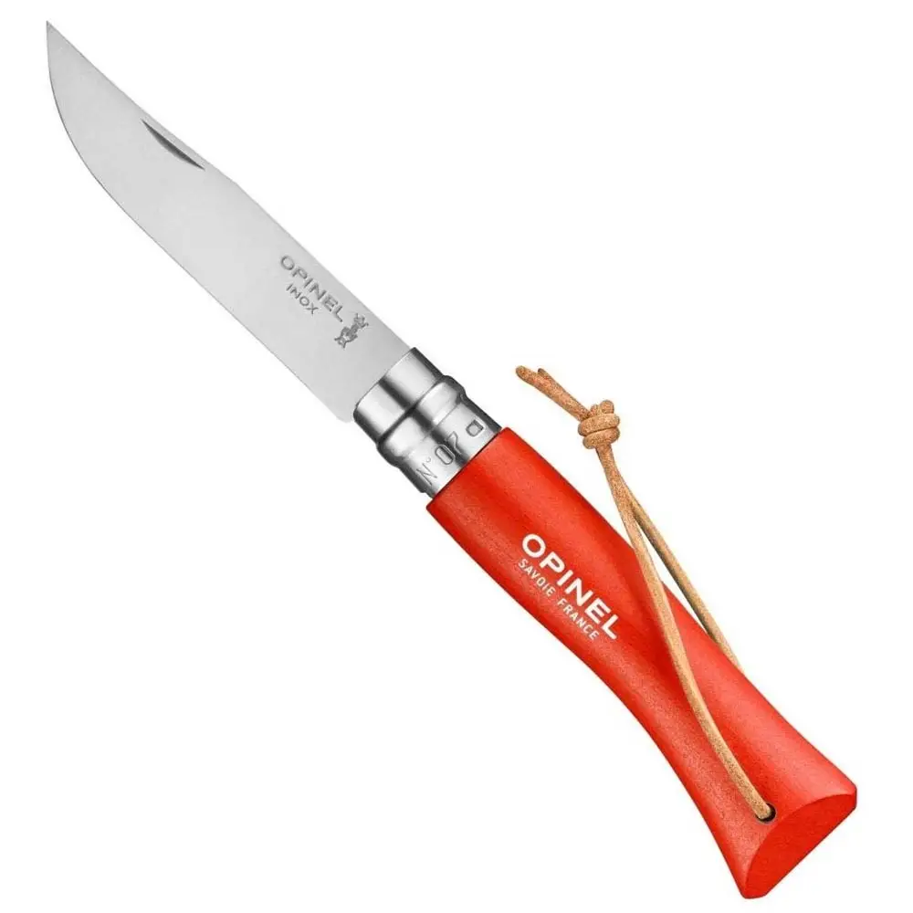 

Opinel Inox Trekking No 7 Stainless Steel Folding Pocket Knife with Lanyard (Orange) Camping Hiking Trekking Outdoor Hunting