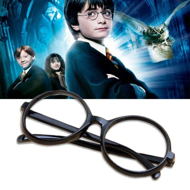 

Cosplay Glasses Harries Frame Round Metal Flat Retro Art Glasses Anime Potters Adult Children Clothing Props Dress Up Gifts