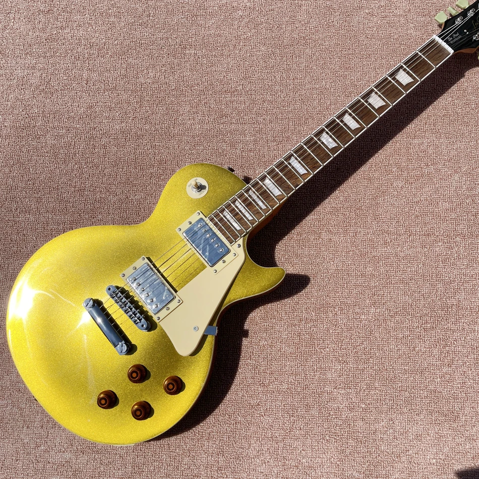 

LP Standard 1959 R9 Electric Guitar, 2 Humbucking Pickups, Chrome Hardware, Tune-o-Matic Bridge, Gold Top, Free Shipping