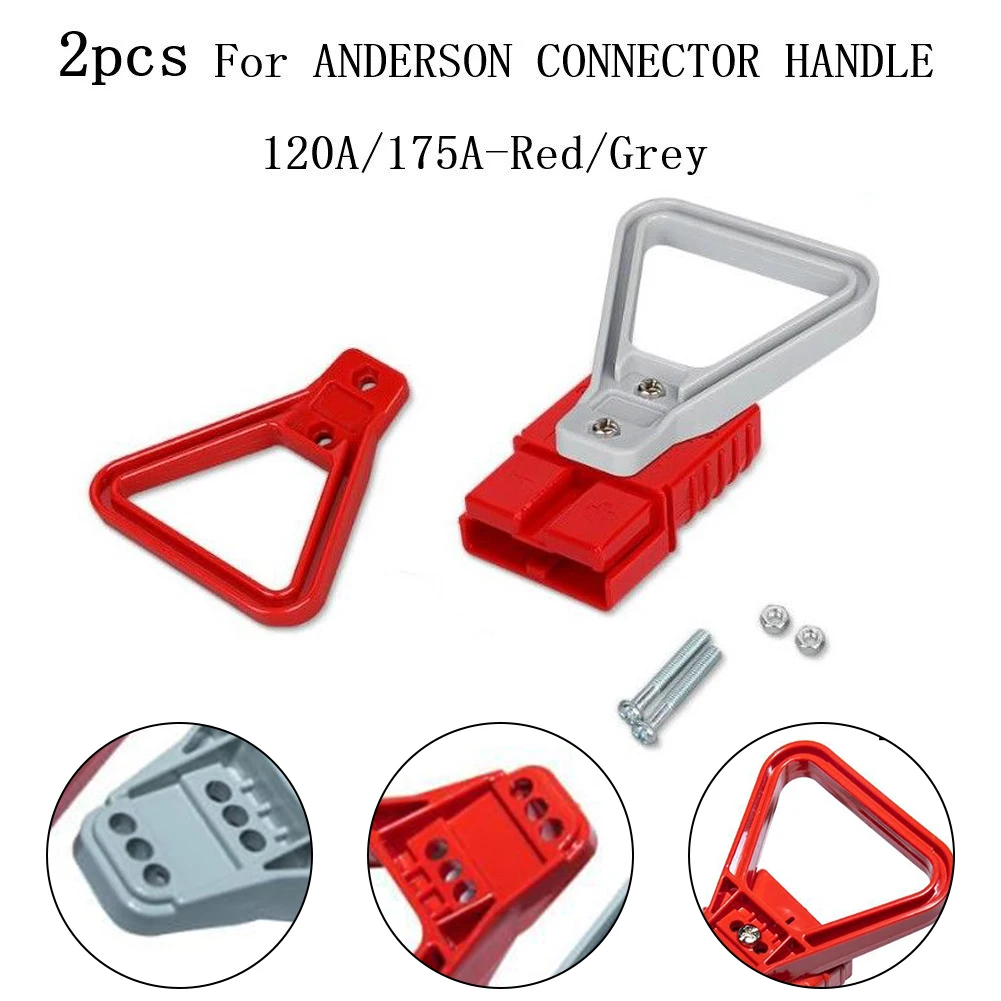 

2Pcs Connector Handle 120A/175A 600V For Anderson Plug Forklift Power Connector Handle Power Connector Bipolar Accessories