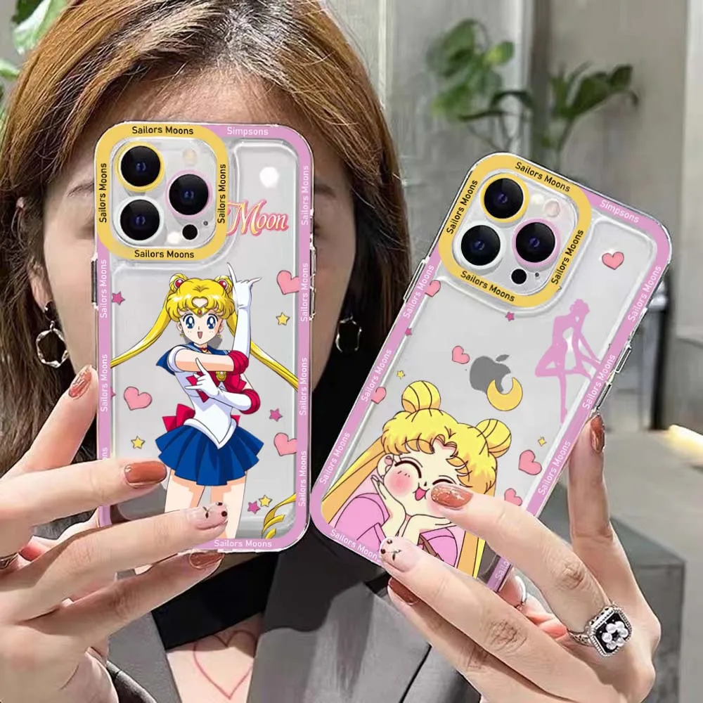 

Sailors Moons CartoonTransparent Phone Case For Xiaomi Mi 13 12 11 10 lite 11i 12S Poco M3 M4 F3 MIX 3 4 Pro Ultra 5G 4G Cover