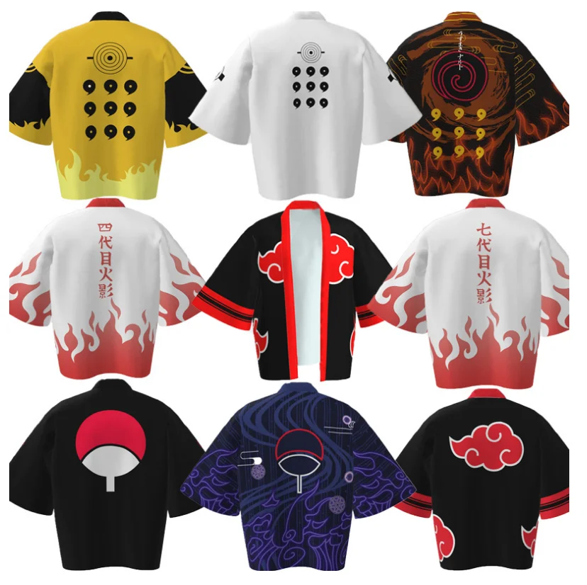 Пижама-кимоно удзумаки Наруто Учиха Итачи для косплея искусственная плащ из