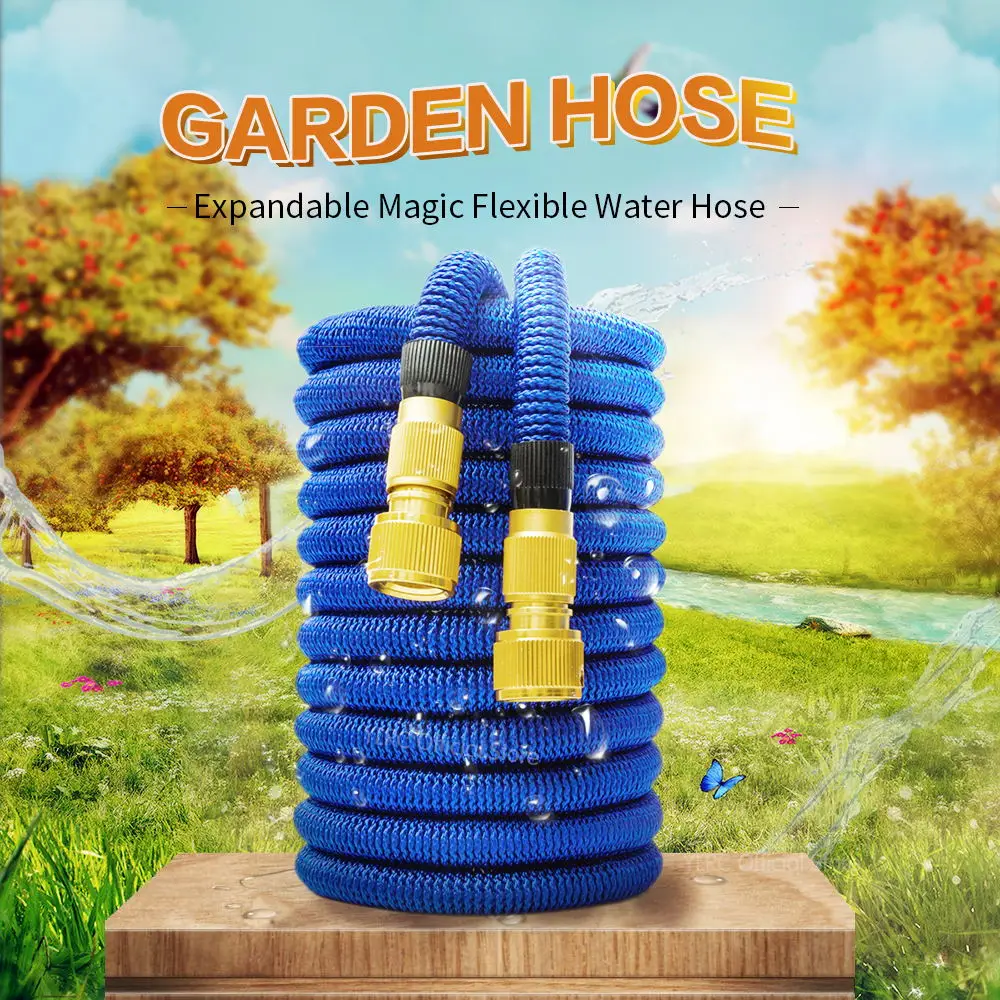 Garden Hose Set with Expandable Water Injector Magic Garden Hose Sprayer Hose High Pressure Watering Hose
