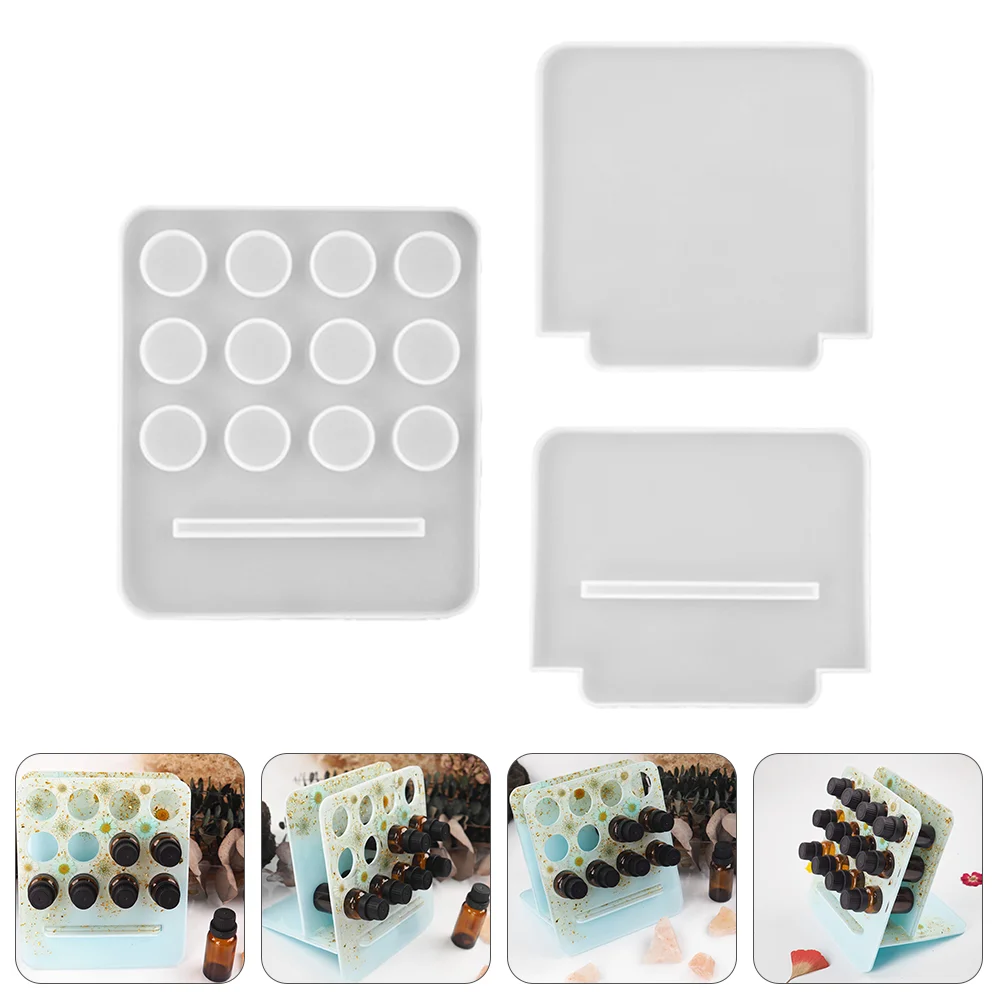 

Resin Mold Molds Jewelry Epoxy Casting Holder Storage Oil Essential Crystal Racksilicone Crafts Soap Organizerbottle