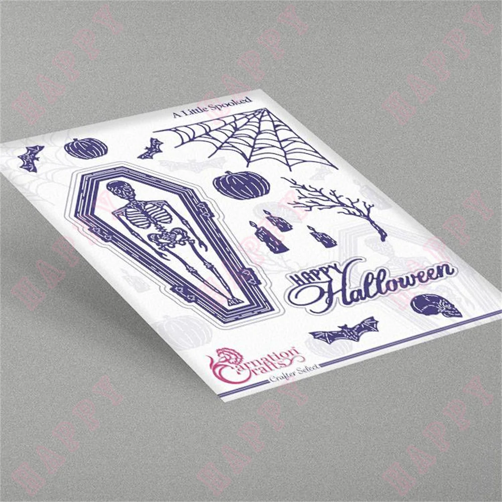 

Metal Cutting Dies A Little Spooked Die Set Decoration For DIY Scrapbooking Diary Album Paper Template Card Embossing Handcraft