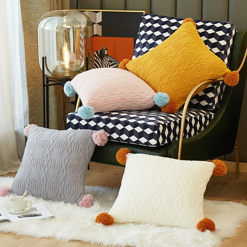 

Velvet Pillowcase Polyester Linen Sofa Decorative Pillow Cases Flowers 45x45 Home Nordic Living Room Fashion Decoration E0234
