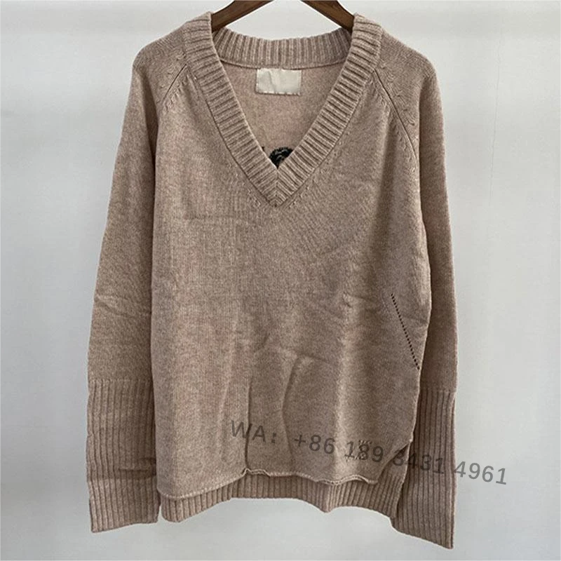 Zadig женский шерстяной свитер шикарный v-образный вырез с длинным рукавом