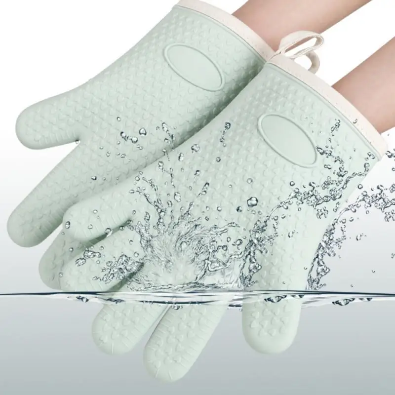 

Kitchen Baking Supplies Microwave Oven Silicone Gloves Heat Resistant Thickened Anti-scald Scald-proof Gloves Household Kitchen