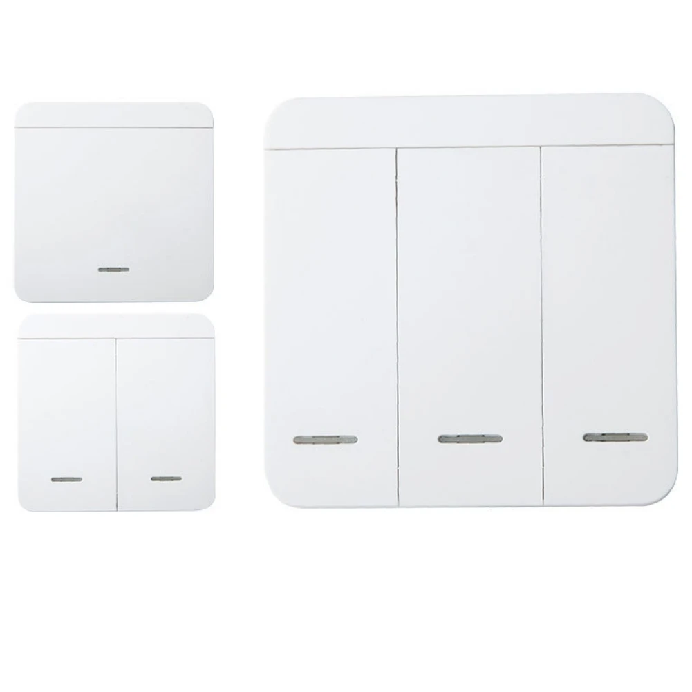 

433 MHz Smart Light Switch Wireless Remote Control Wall Switches 1/2/3 Gangs Smart Home Life Battery Powered Smart Switches
