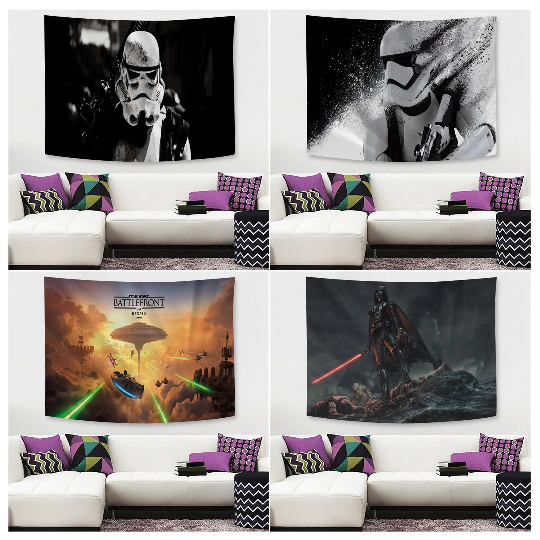 

Disney Star Wars Stormtrooper Hanging Bohemian Tapestry Hanging Tarot Hippie Wall Rugs Dorm Wall Hanging Home Decor