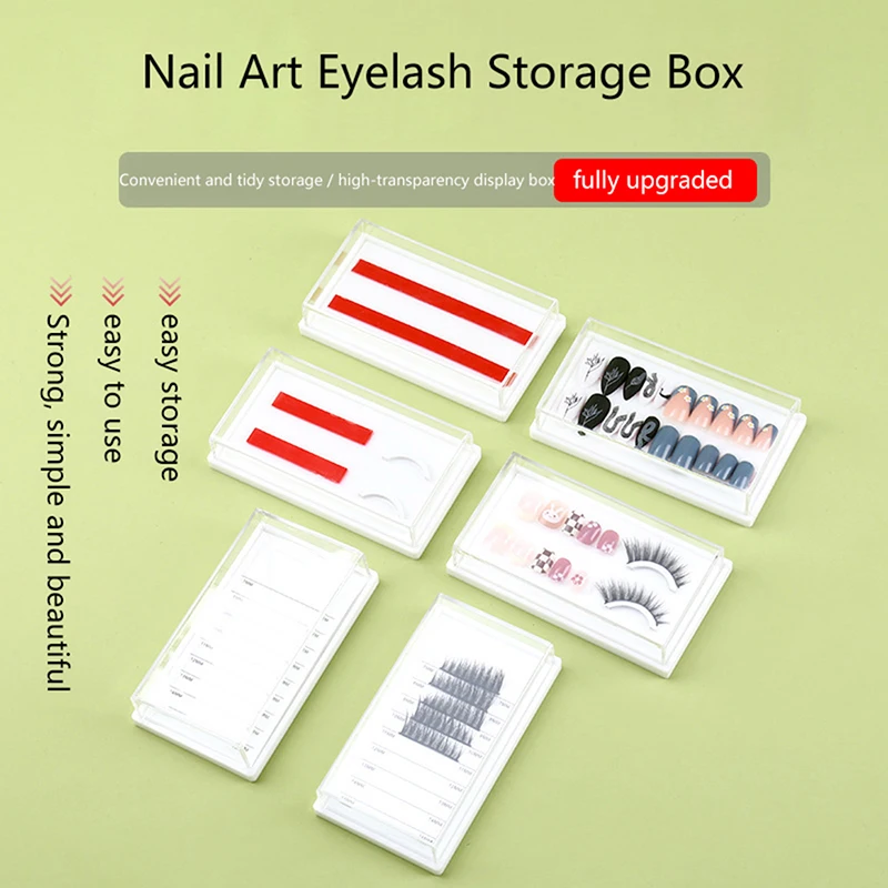 

Nail Art Tip Eyelash Extension Storage Box Acrylic Glue Pallet Holder Storage Box For Individual Volume Lash Extension Display