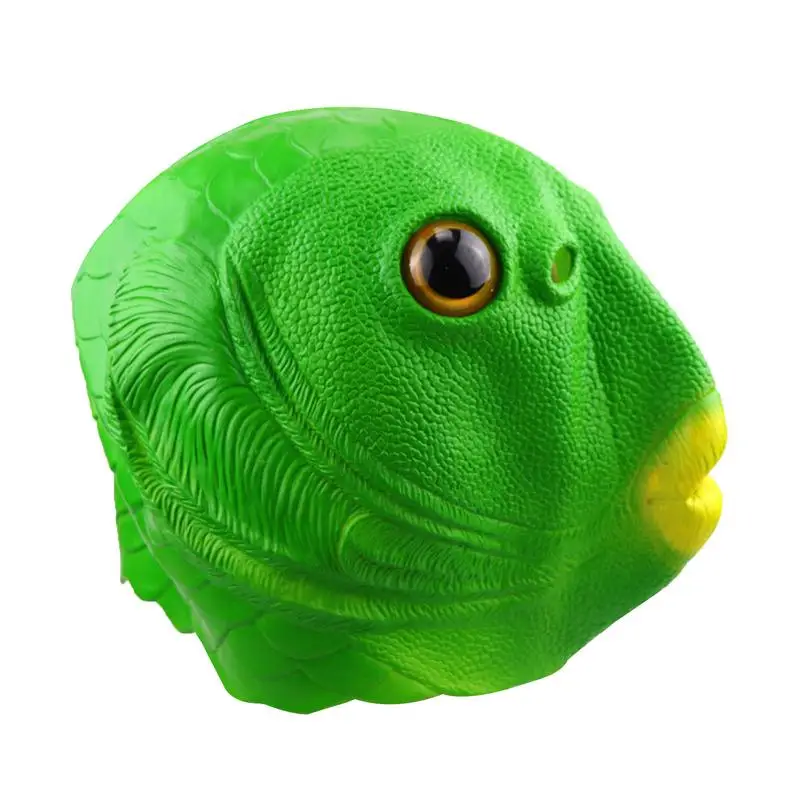 

Funny Toy Fish Head Mask Rubber Latex Fish Face Cover Party Helmet Animal Headgear Safe Face Cover Performance Prop