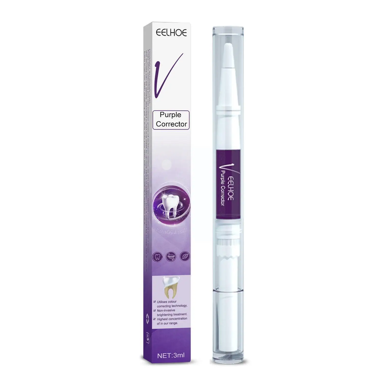 

Отбеливающая зубная паста для чистки полости и эмали, восстанавливающая цветная отбеливающая ручка, корректор дыхания, фиолетовые пятна, удаление свежести E9V7