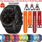 Силиконовый ремешок для наручных часов, браслет для Garmin Fenix 7 7S 7X 6X 6S Pro Easyfit 5 5X 5S Plus 3 HR, 26 22 20 мм