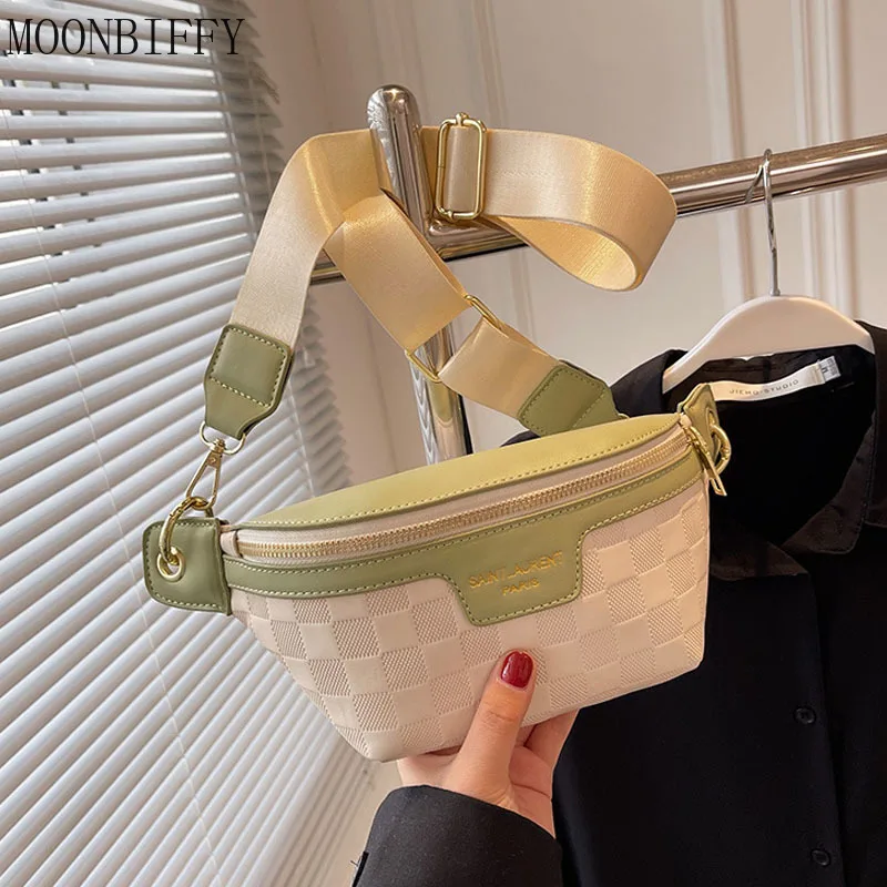 

Luxury Designer Waist Bag Women Fanny Pack Quality Leather Shoulder Crossbody Chest Bags Brand Handbag Female Belt Bag Bolsos