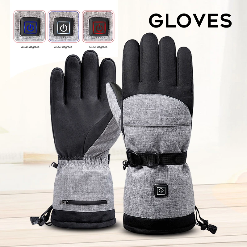 

Heated Gloves 3 Heat Levels Winter Warm Heated Hands All Day Unisex Gloves Unisex Outdoor Gloves For Cycling Hiking Windproof