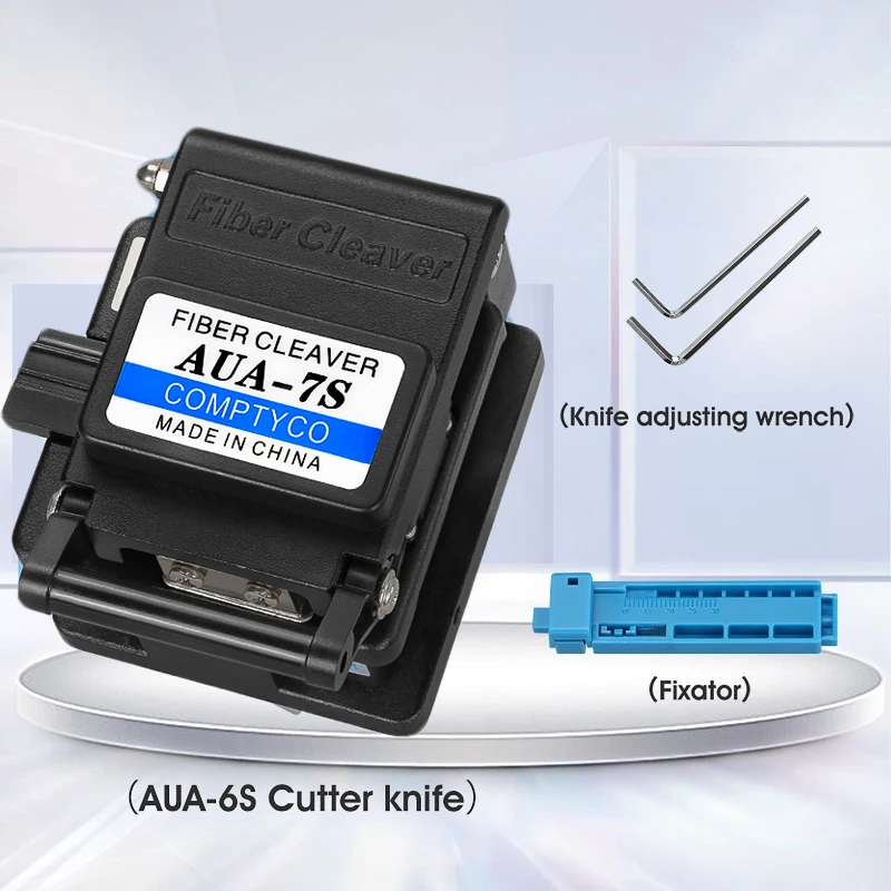 Fiber Optic Tool Kit AUA-7S Fiber Cleaver -70~+6dBm/-50~+26dBm 3 in 1 Mini Optical Power Meter with 10Mw Visual Fault Locator