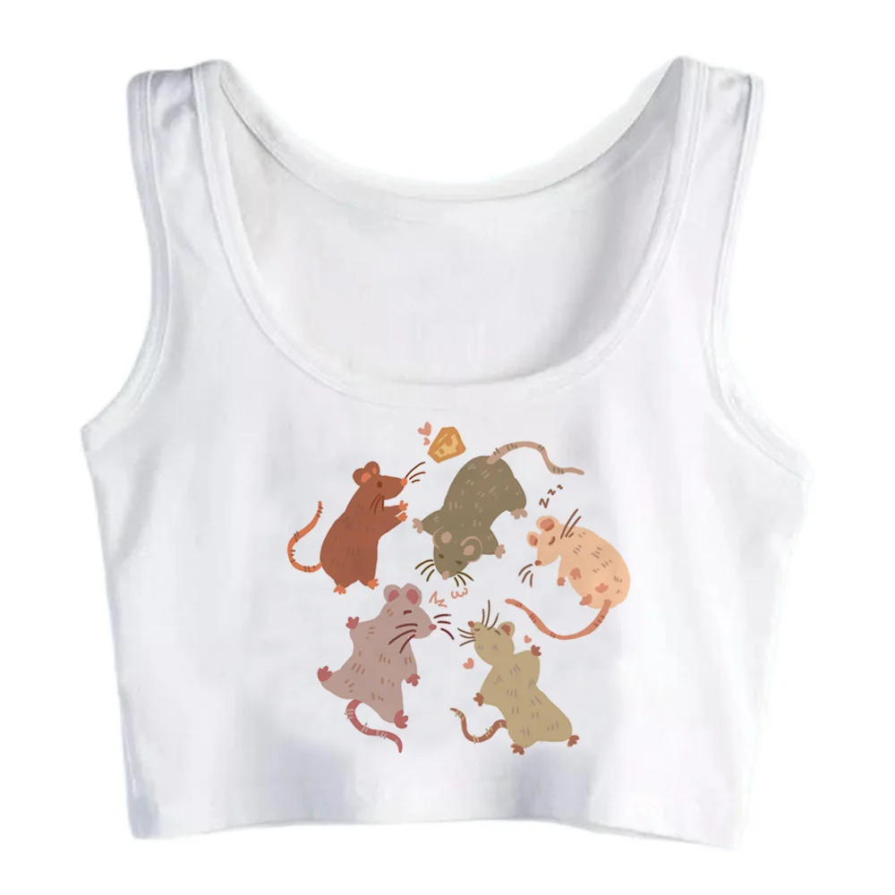 

Кроп-топ с принтом «все мыши», в стиле Харадзюку