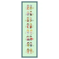 world collection cross stitch kit cotton thread 18ct 14ct 11ct light green canvas stitching embroidery diy