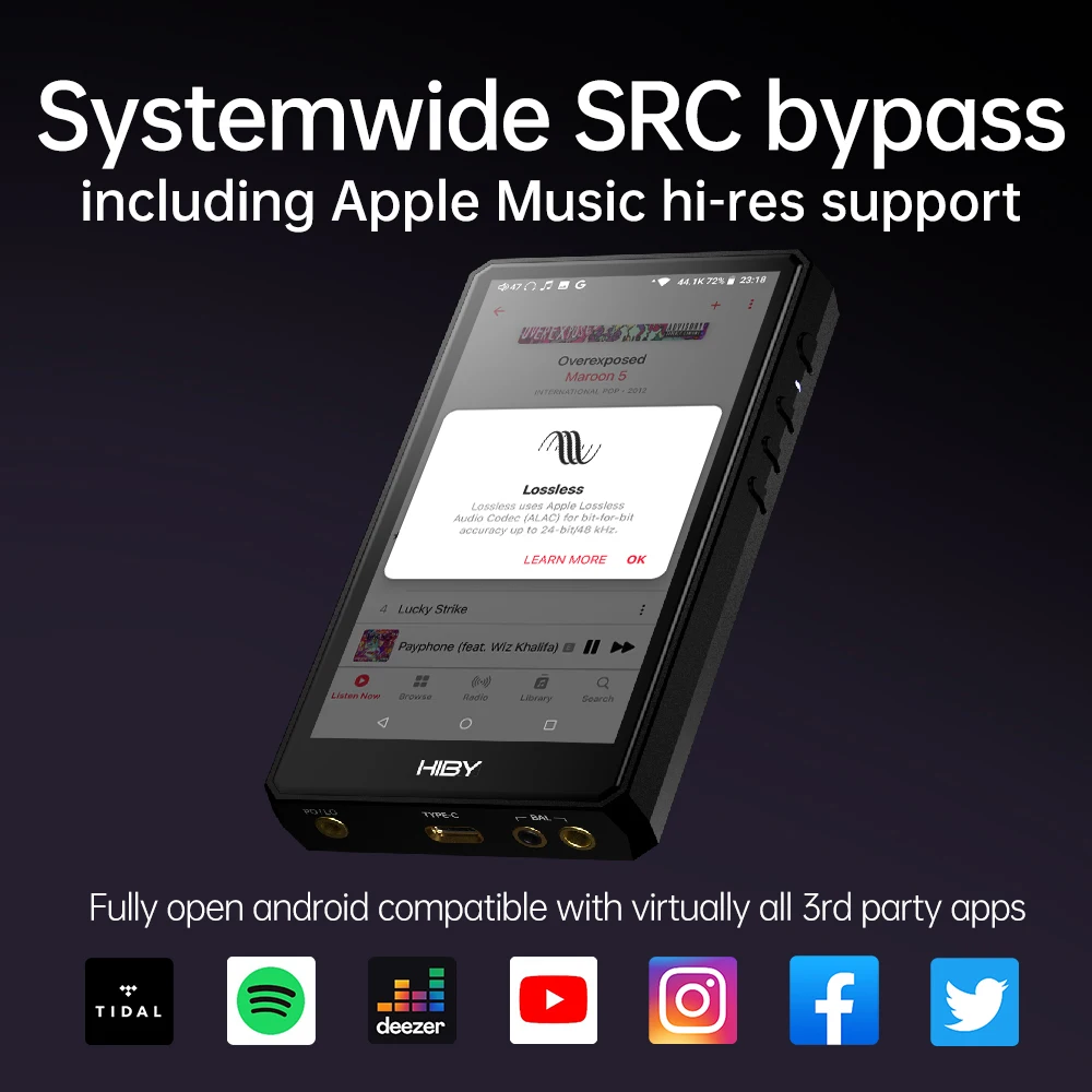 HiBy R5 Gen 2 / II портативный MP3 музыкальный плеер Android HiFi нанимает Dual ES9219C Bluetooth MQA 16X USB DAC