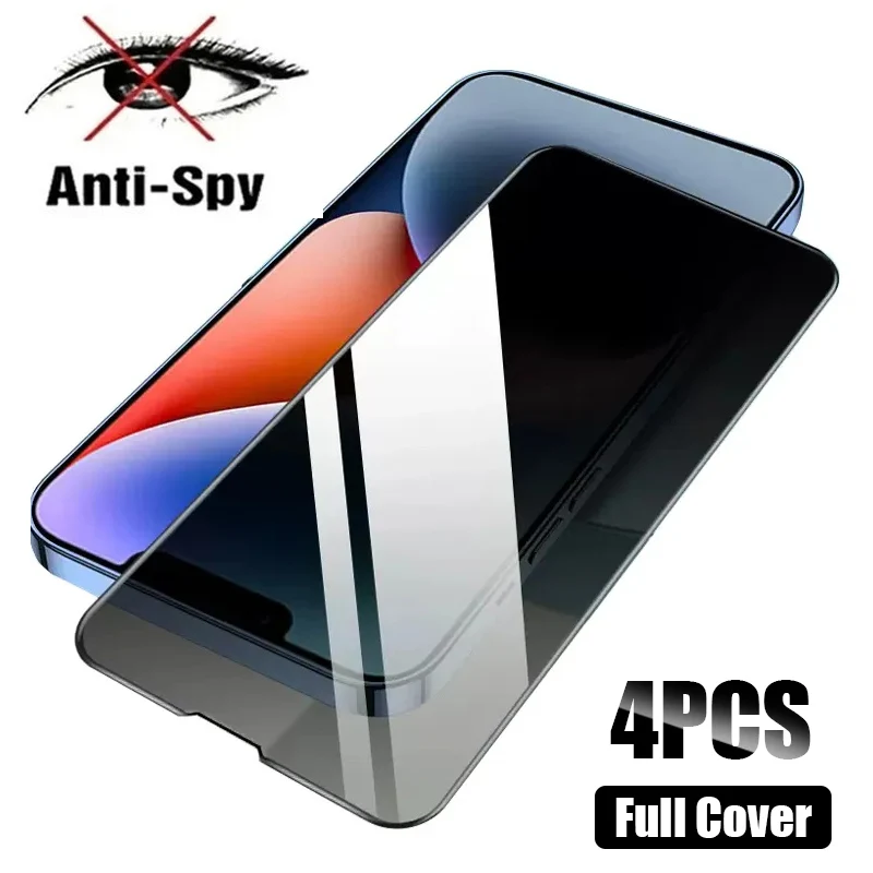 Антишпионское закаленное стекло для iPhone 11 12 13 14 15 16 Pro Max Plus мини-защитная пленка