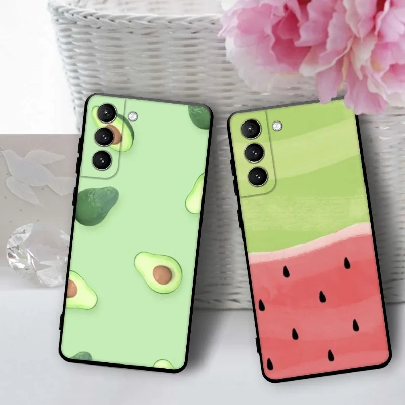 

Watercolor Art Fruit Avocado Phone Case For Samsung Galaxy S20 S21 FE S22 S10 Ultra S9 S8 Samsung Note 20 10 Lite Phone Funda