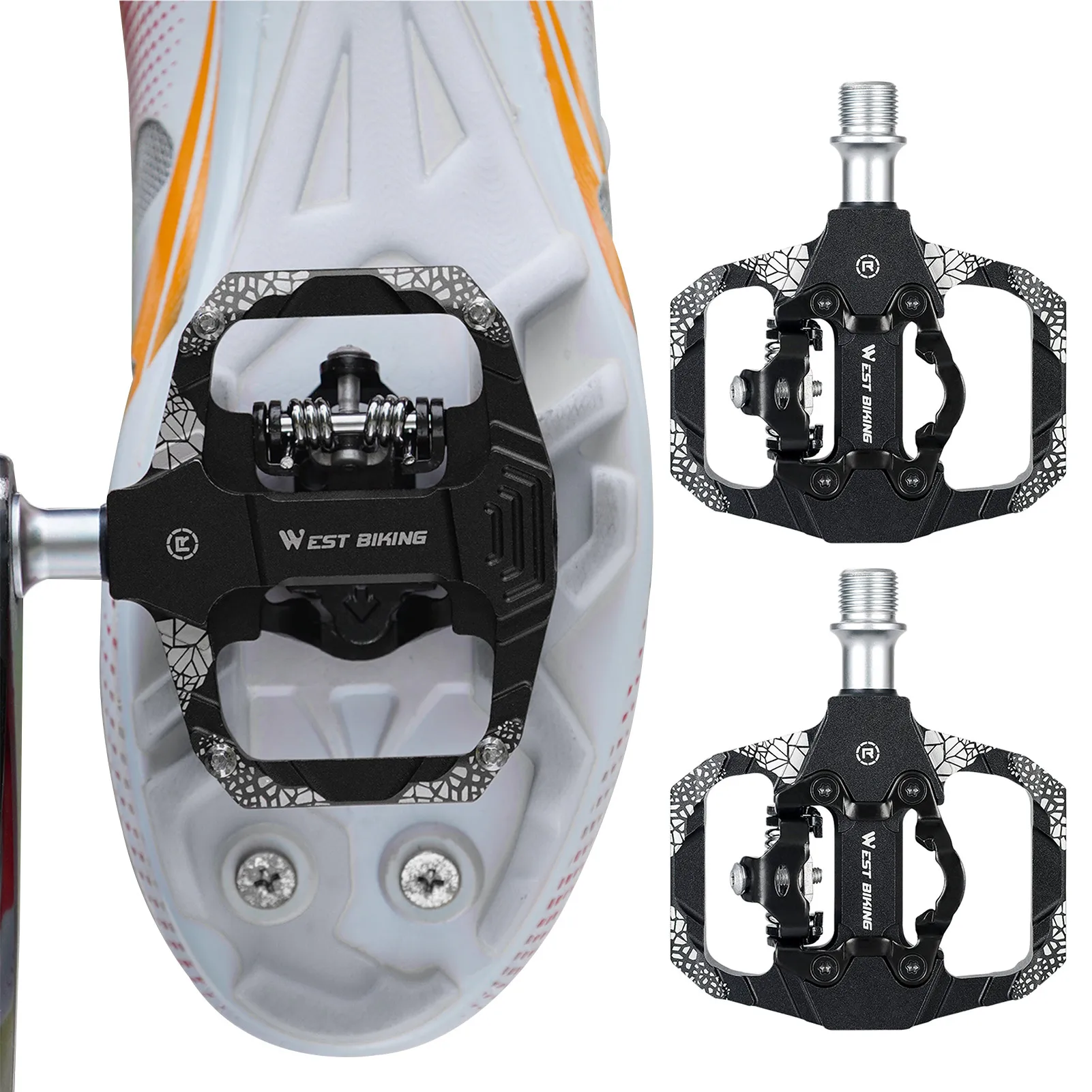 

Double-Sided Bike Pedals Aluminum Alloy Non-slip Mountain Bike Pedal Dual Use Road Bike Metal Pedals Cycling Accessories For