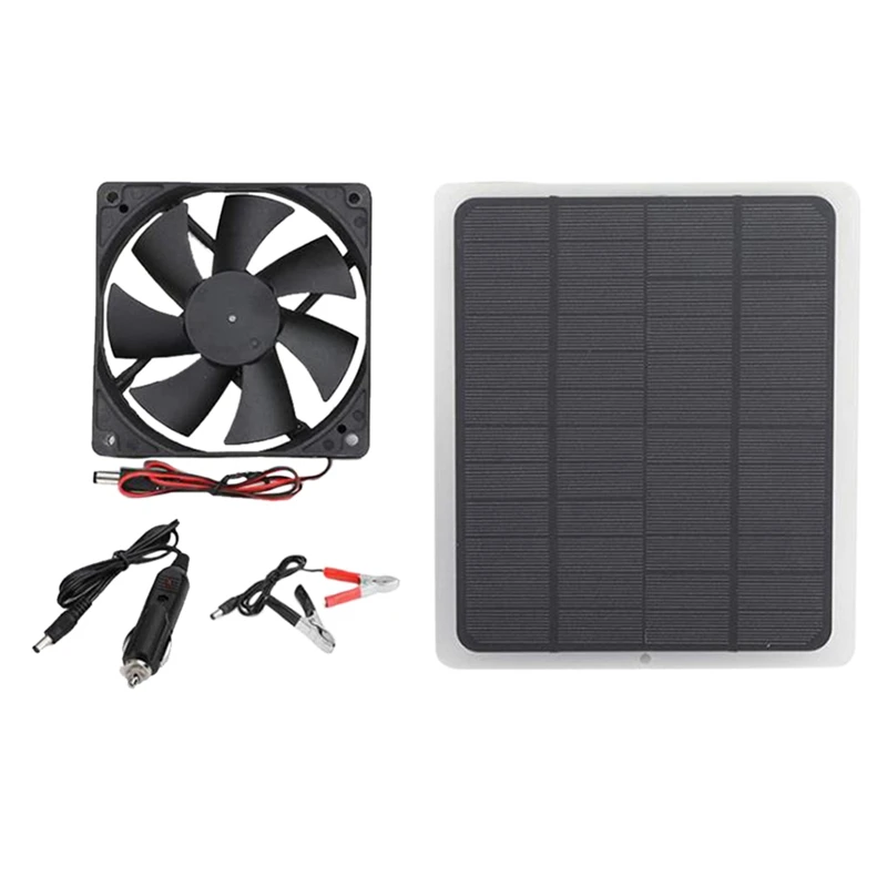 

Solar Panel Exhaust Fan 20W 12V USB Solar Powered Fan Outdoor IP65 Waterproof Portable Ventilator Exhaust Fan