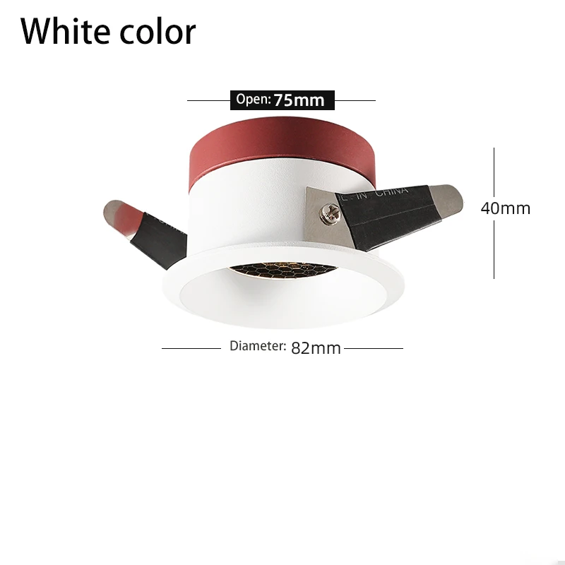 

Светодиодные точечные светильники BRGT, утопленный потолочный светильник с регулируемой яркостью, 5 Вт, 7 Вт, 12 Вт, Антибликовая лампа для кухни и дома