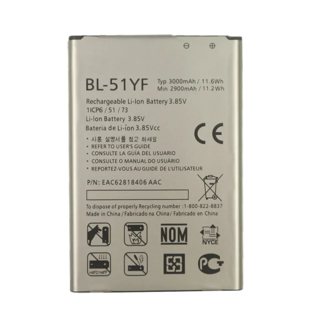 2024 годы BL 51YF BL51YH Аккумулятор для телефона LG G4 H815 H811 H810 H818 H819 LS991 F500 G Stylo F500S F500L F500K