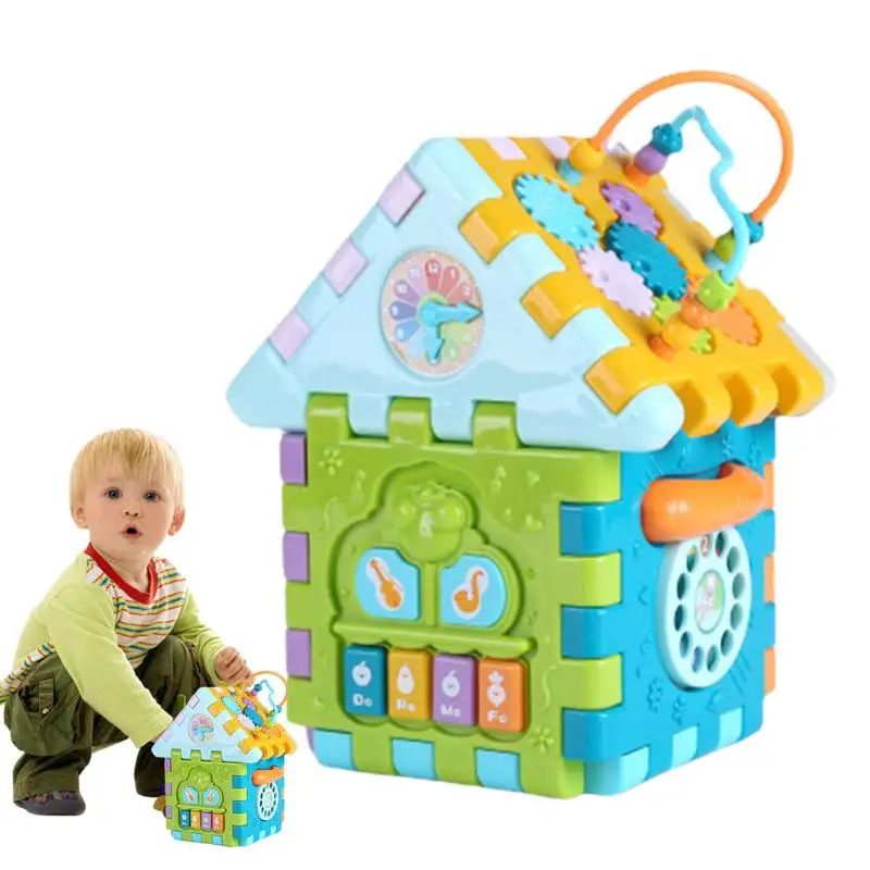 

Универсальная игрушка-фиджет для раннего развития, кубик для творческой активности, пазлы, многоразовые Обучающие игрушки 9 в 1, образовательный кубик