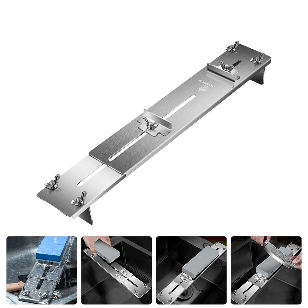 

Sink Knife Sharpener Daily Whetstone Base Sharpening Holder Stainless-steel Rack Stand