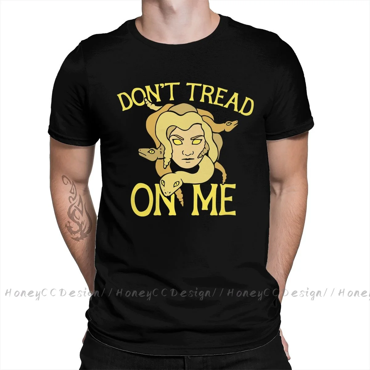 

Don't Tread On Me T-Shirt Men Top Quality 100% Cotton Short Summer Sleeve Medusa Classic Casual Shirt Loose