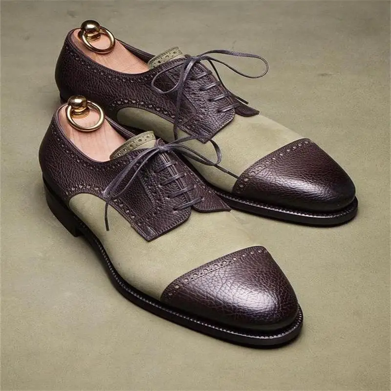 

Мужская обувь в британском стиле, кожаные туфли с вырезами, подходящие цвета, мужские деловые кожаные туфли с перекрестными краями для мужч...