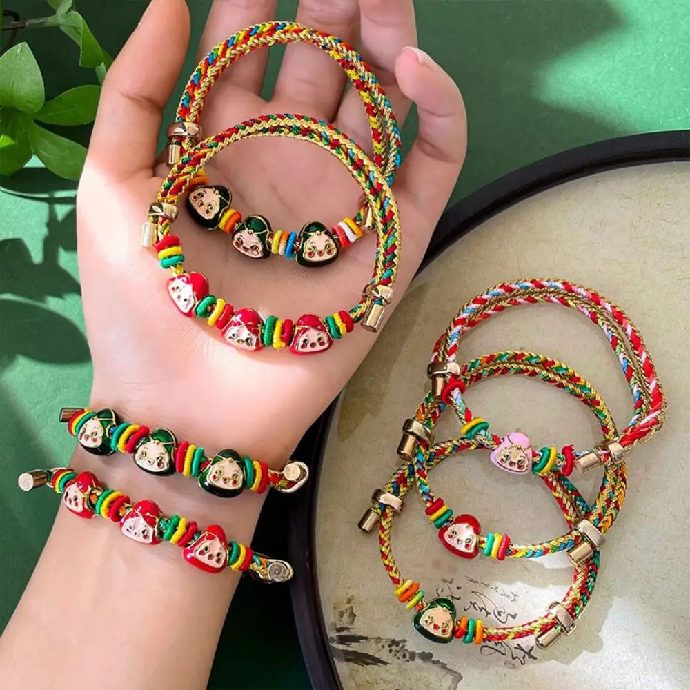 Регулируемый браслет Zongzi ручной работы в китайском стиле изысканный из сплава