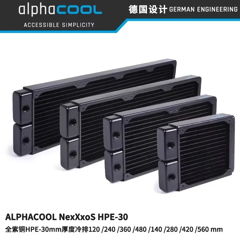 Alphacool HPE30 полностью медный с водяным охлаждением ряд 120/240/360/480/140/280/420 мм
