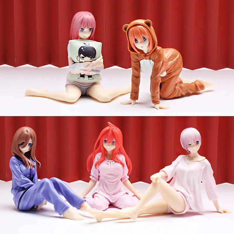 10CM Anime The Quintessential Quintuplets Figure Hot Sexy Nakano Miku Itsuki Ichika Nino Yotsuba Pajamas Cute Doll Toy