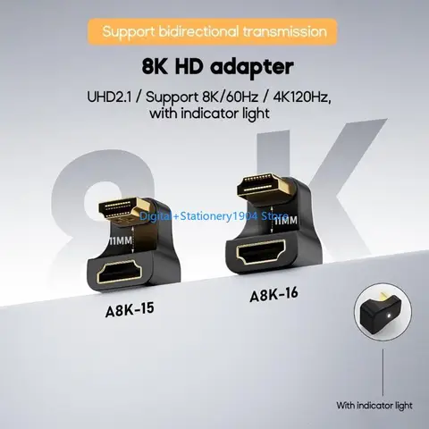 E06C HDMI-совместимый адаптер-удлинитель на 180 градусов «папа-мама»