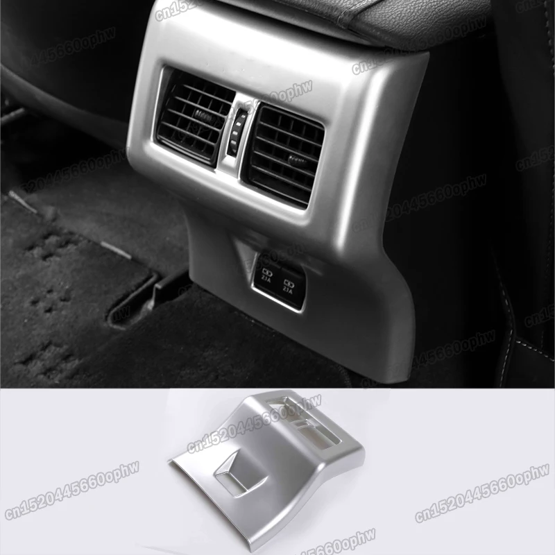 carbon fiber Car Rear Armrest Cover Air Vent Panel Trims Chrome for Toyota Camry 2019 2020 2018 70 V70 Xv70 2021 2022 2023