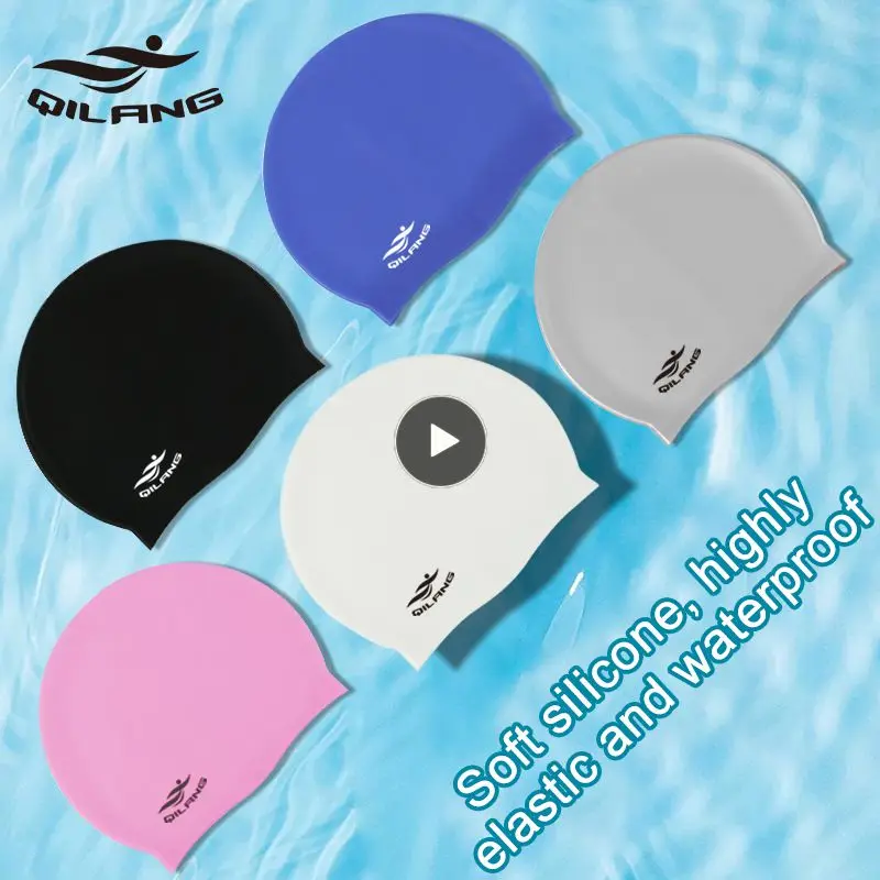 

Высококачественная Шапочка Для Плавания, защита ушей, детская водонепроницаемая шапочка, Водонепроницаемая силиконовая шапочка для плавания, Прочная гибкая шапочка для бассейна