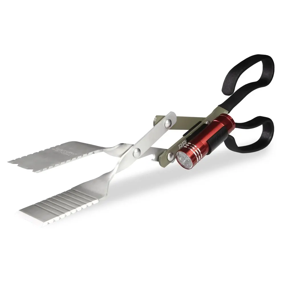 

Outdoor picnic and barbecue 15 in 3 in 1 BBQ tool + clip-on light
