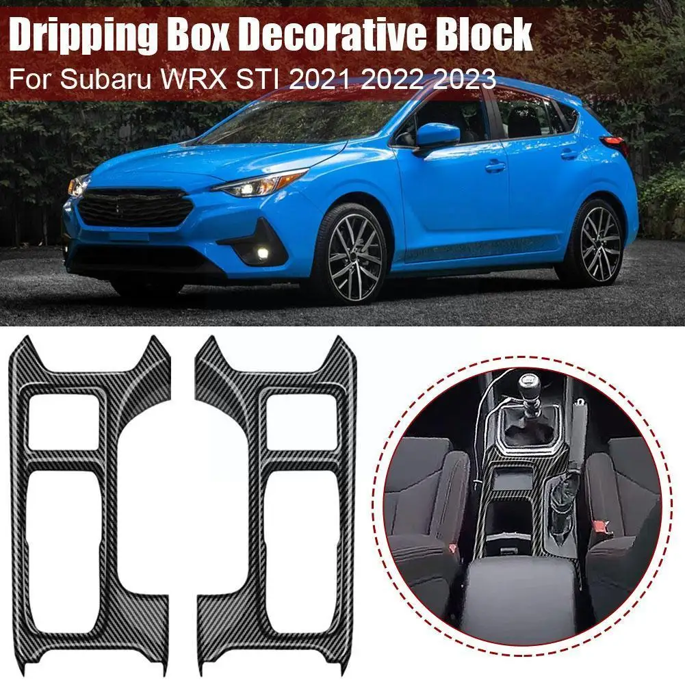 

Suitable For 21-23 Subaru WRX/RX S4 Gear Frame Water Cup Carbon Fiber Internal Manual Gear Panel Water Cup Decoration Z1P1