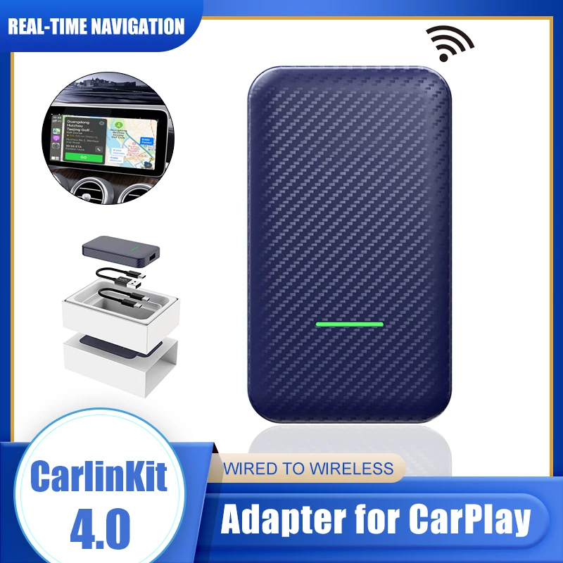 CarlinKit 4.0 CarPlay Adapter Wired CarPlay to Wireles Wireless CarPlay Dongle Mini Box Wireless Car Accessories