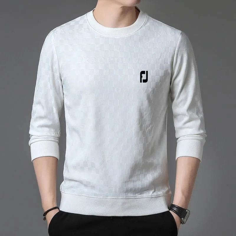 Golf Men's New Knitted Pullover Golf Clothing Men's Jacquard Fashion Round Neck Pullover Long Sleeve Clothing